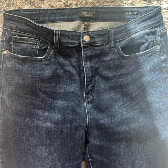 Judy Blue Slim Boot Cut 13/31 Dark Wash Denim - Picture 2 of 8